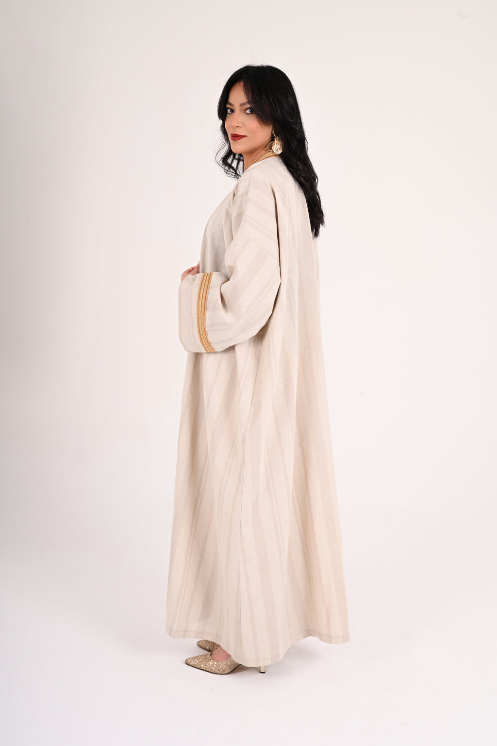 Qamar Pure Linen Kaftan