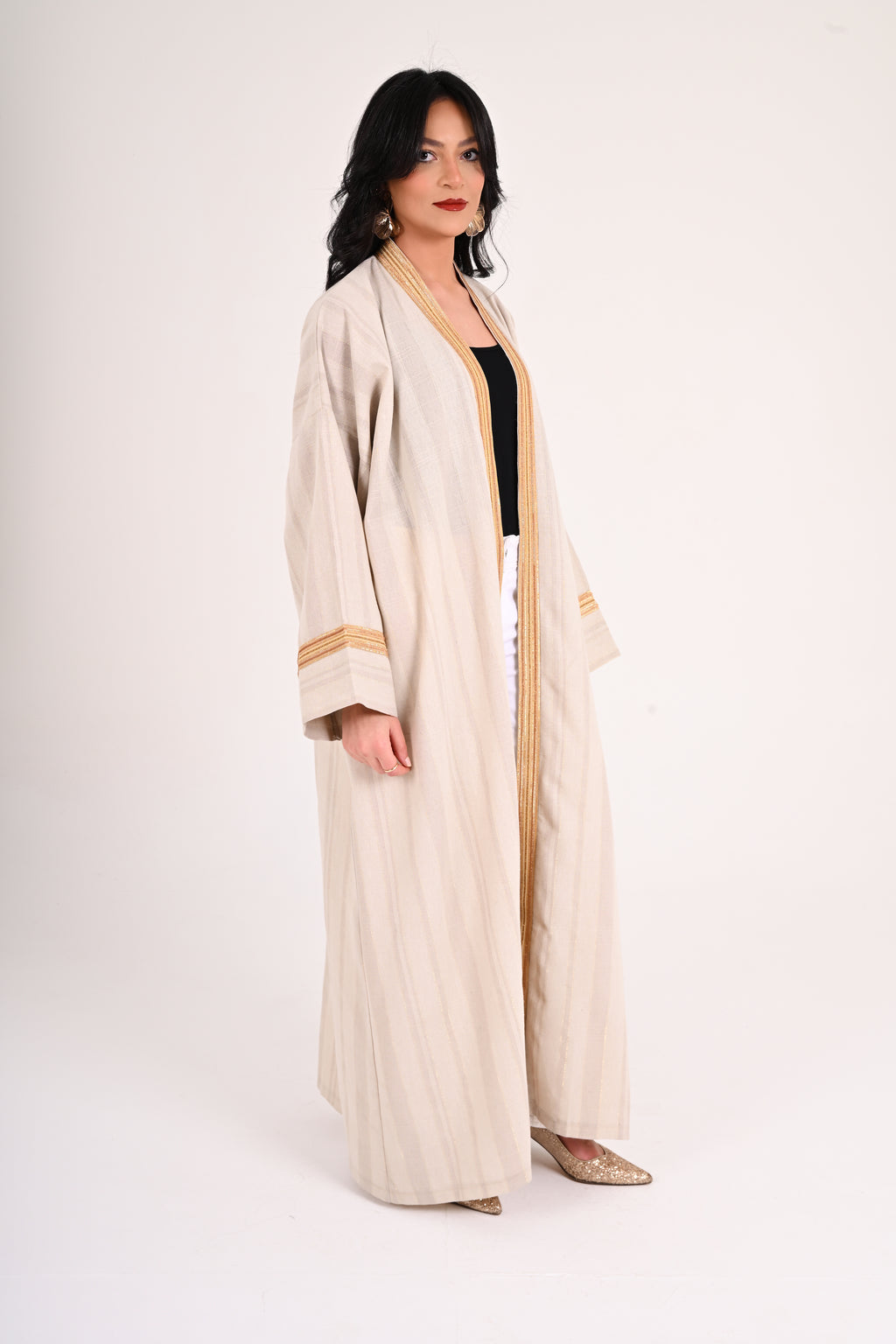 Qamar Pure Linen Kaftan