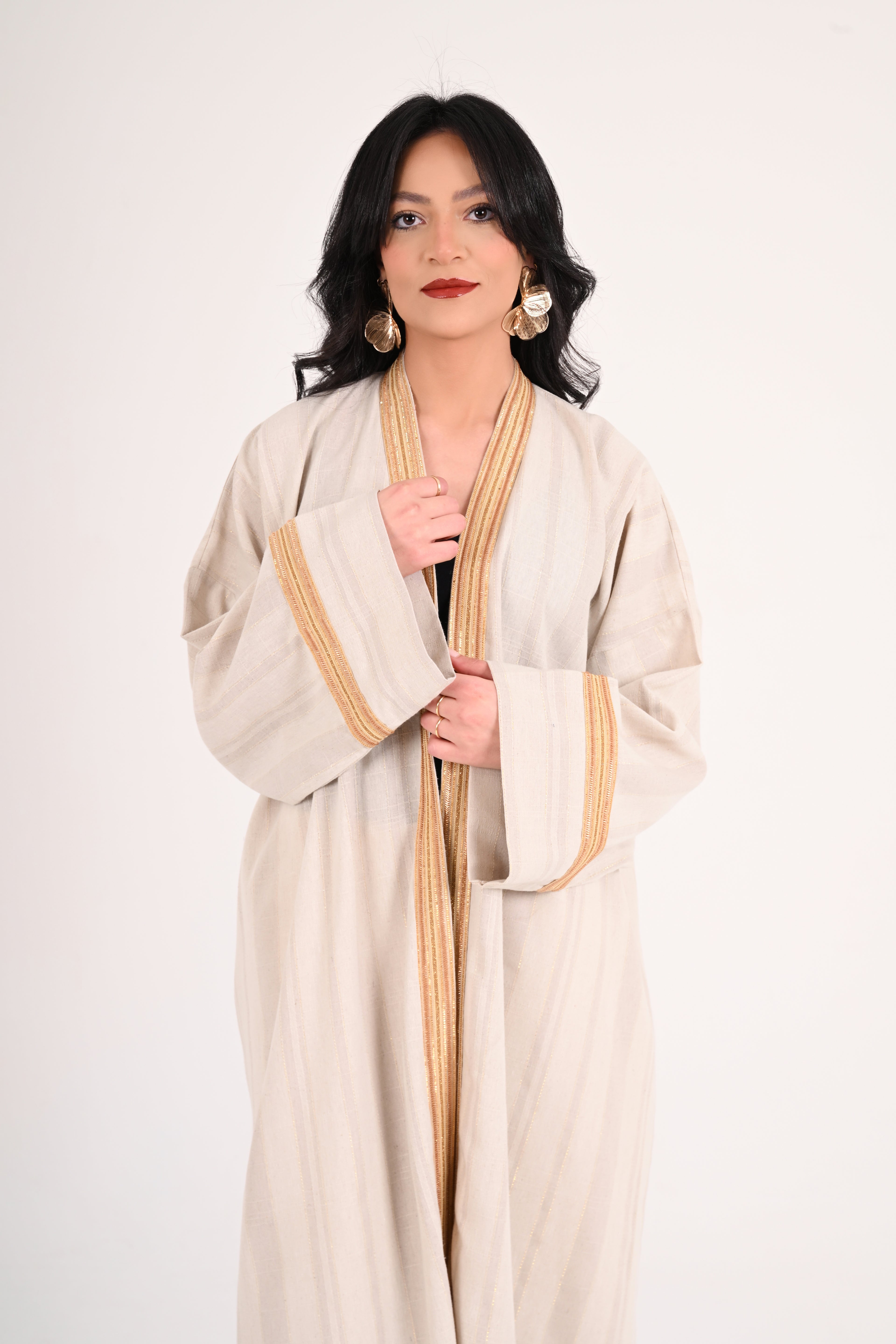 Qamar Pure Linen Kaftan
