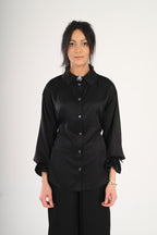 Midnight Glowy Satin Top