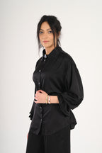 Midnight Glowy Satin Top