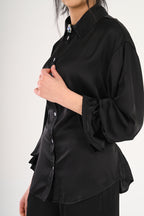 Midnight Glowy Satin Top