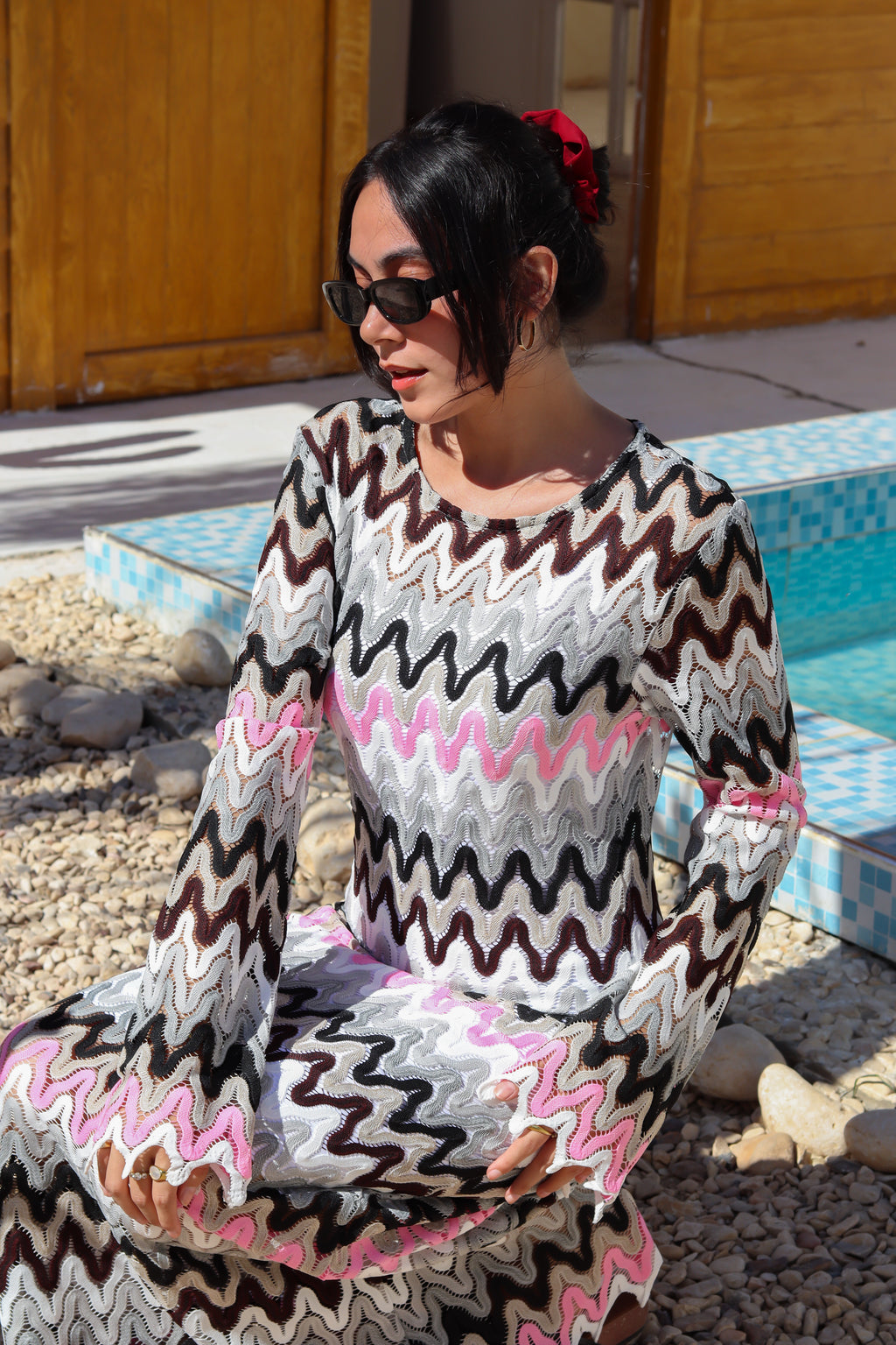 Soft Wave Knit Dress