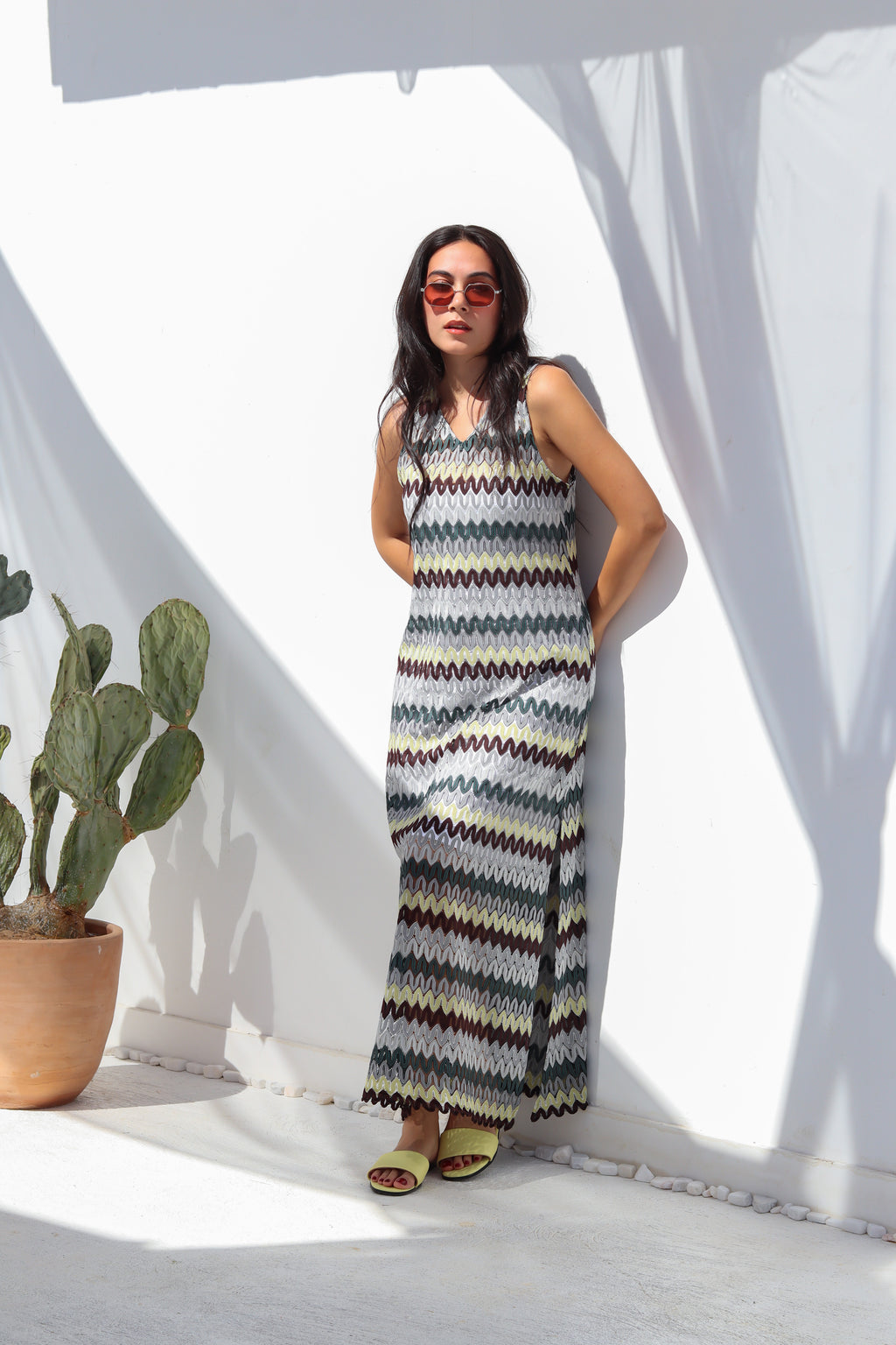 Coastal Wave Knit Dress