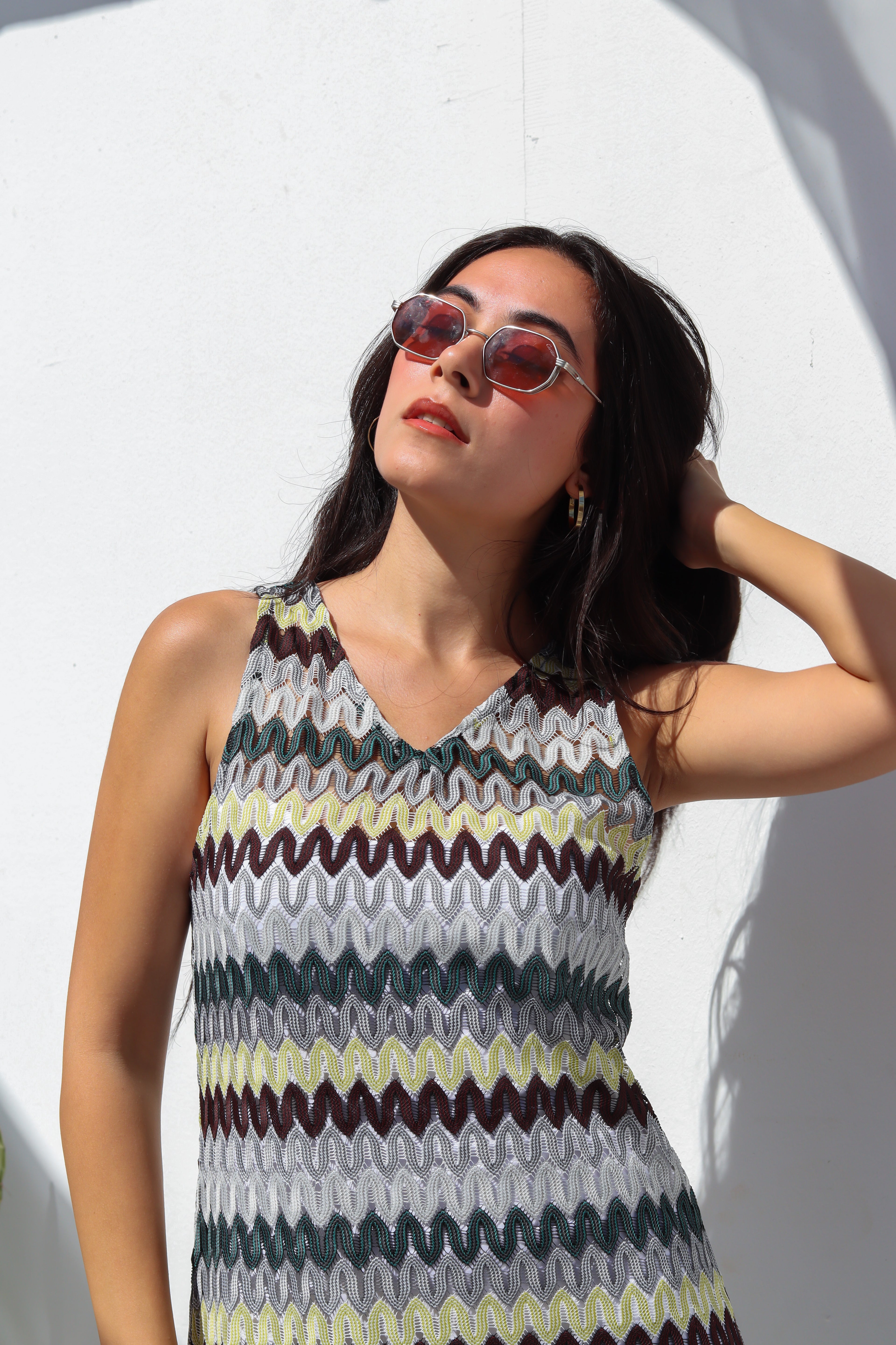 Coastal Wave Knit Dress