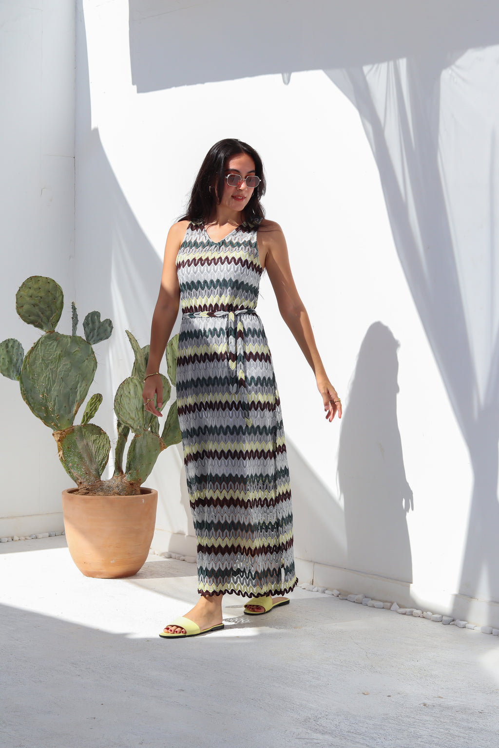 Coastal Wave Knit Dress