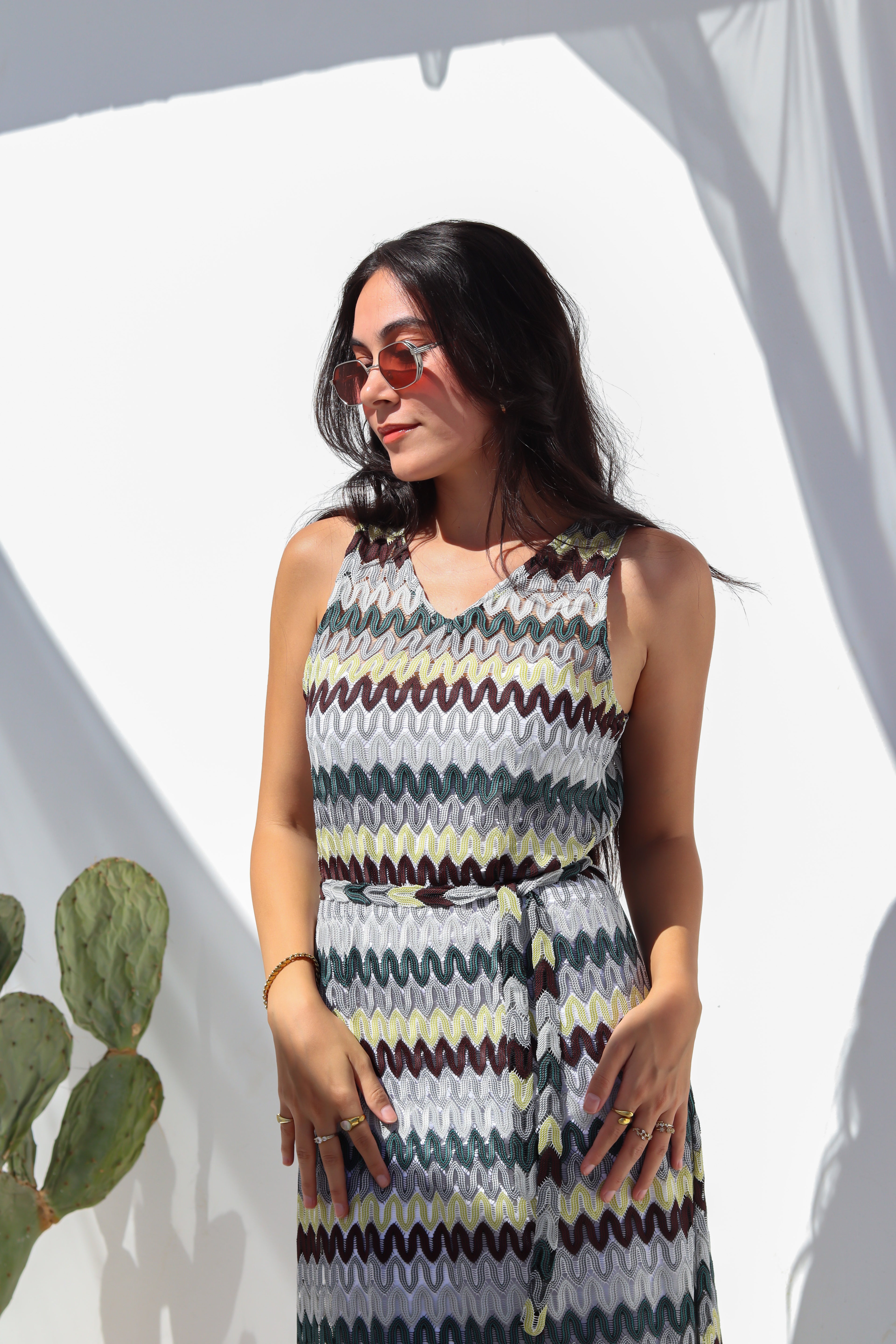 Coastal Wave Knit Dress