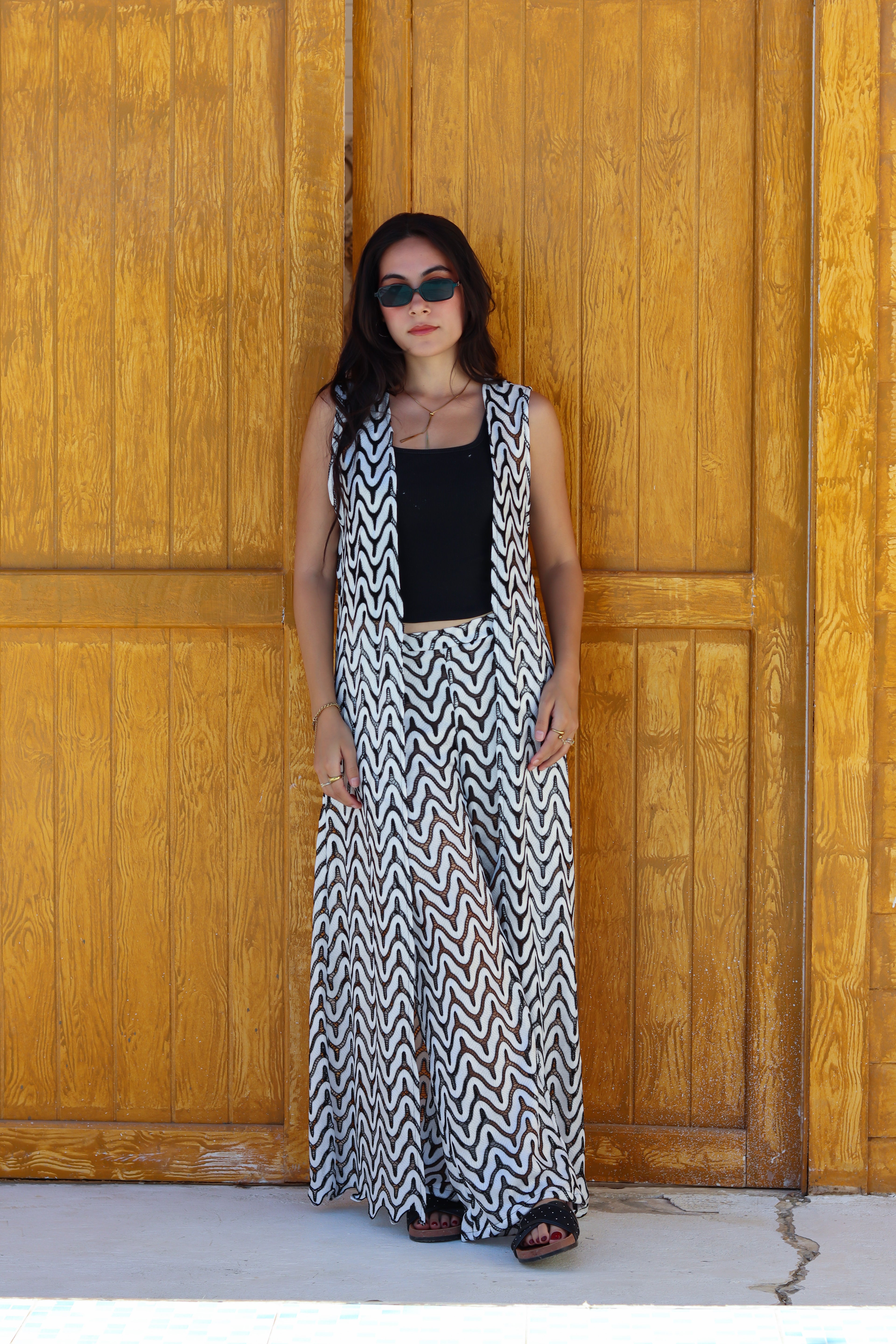 Ripple Cardigan & Pants Set
