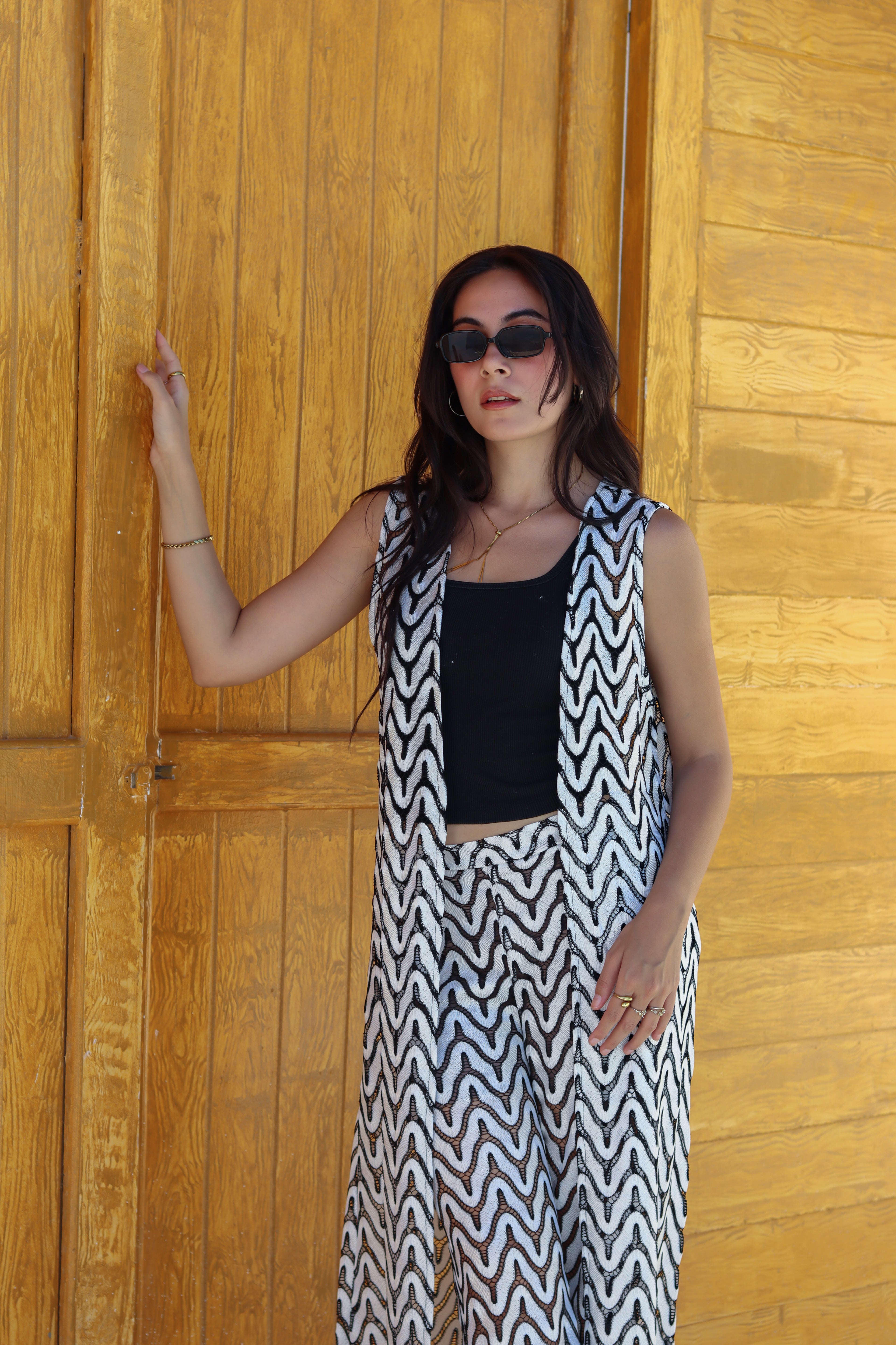 Ripple Cardigan & Pants Set