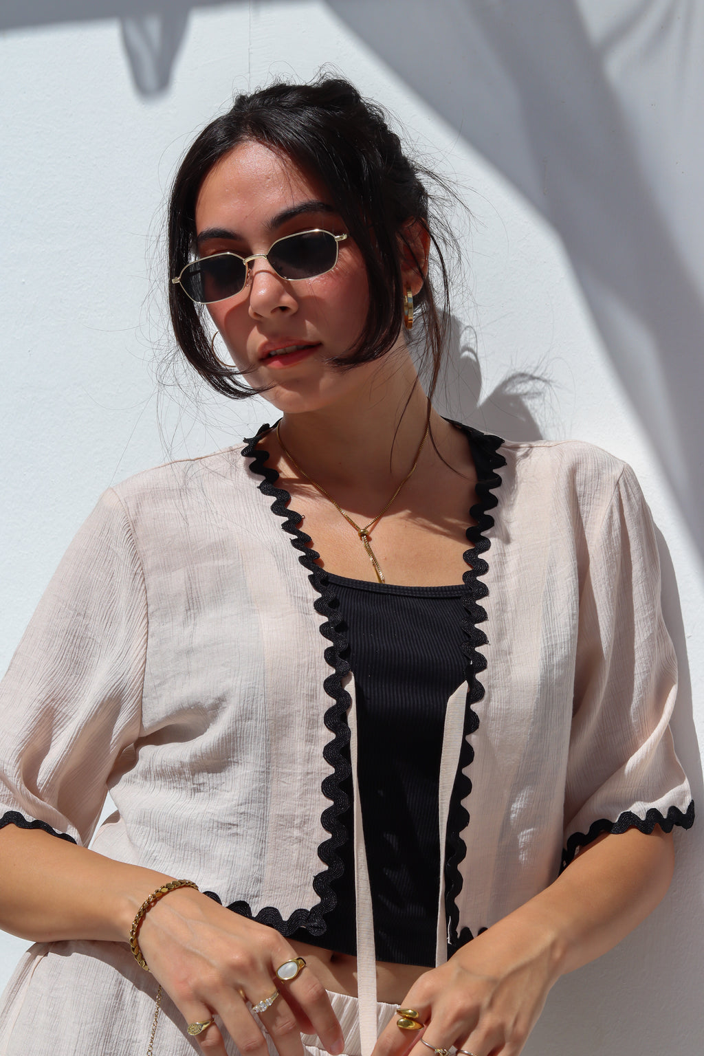 Ocean Wave Set in Off-White