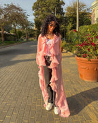 Rose Ruffled Kimono