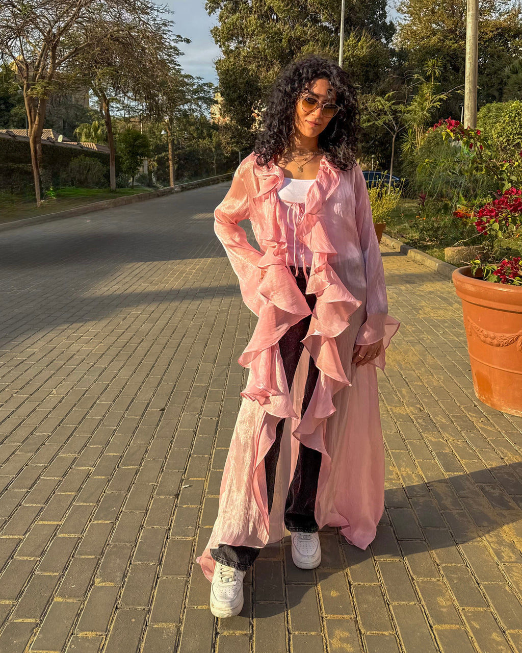 Rose Ruffled Kimono