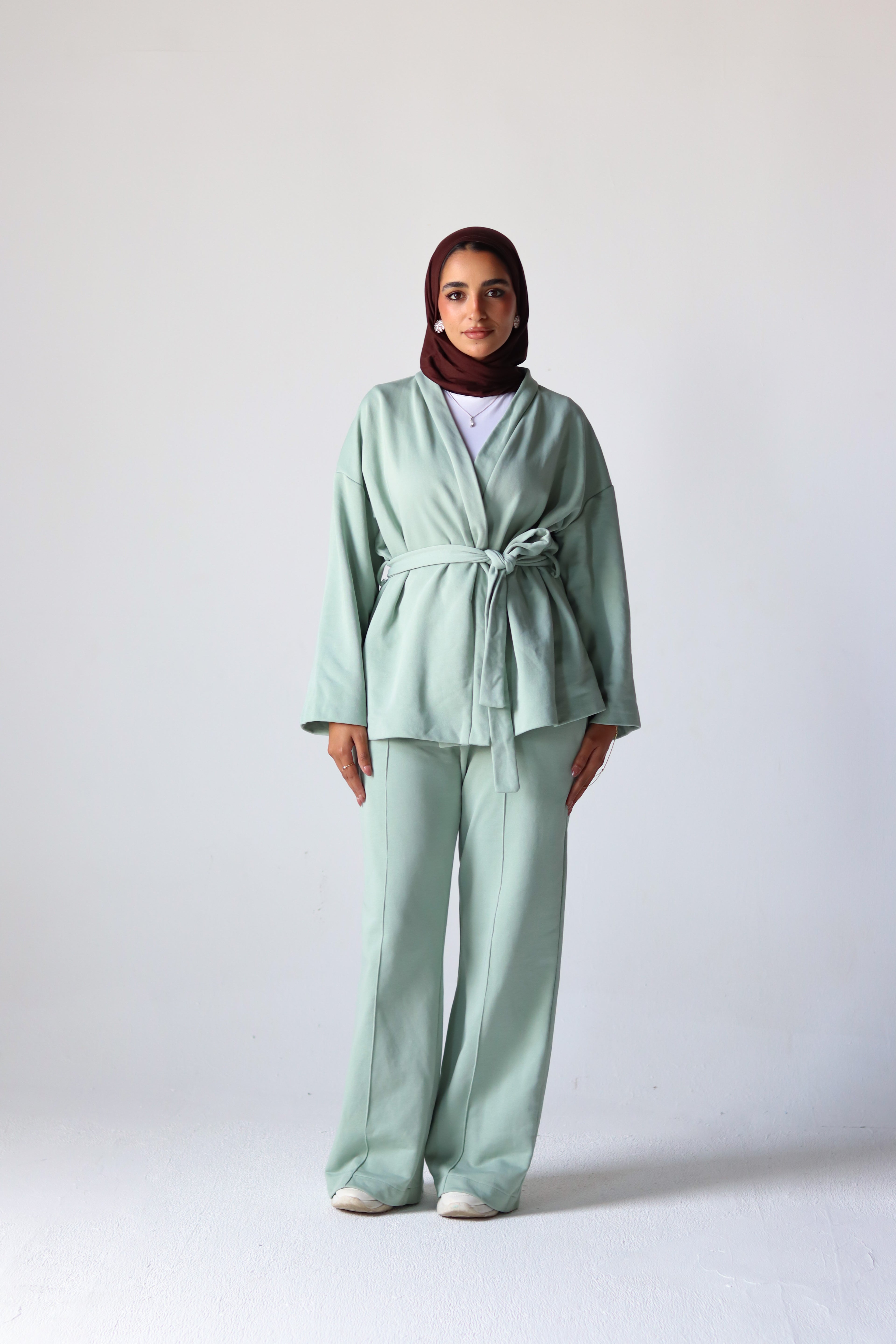 Spring Ultra Soft Cotton Wrap Set in Mint