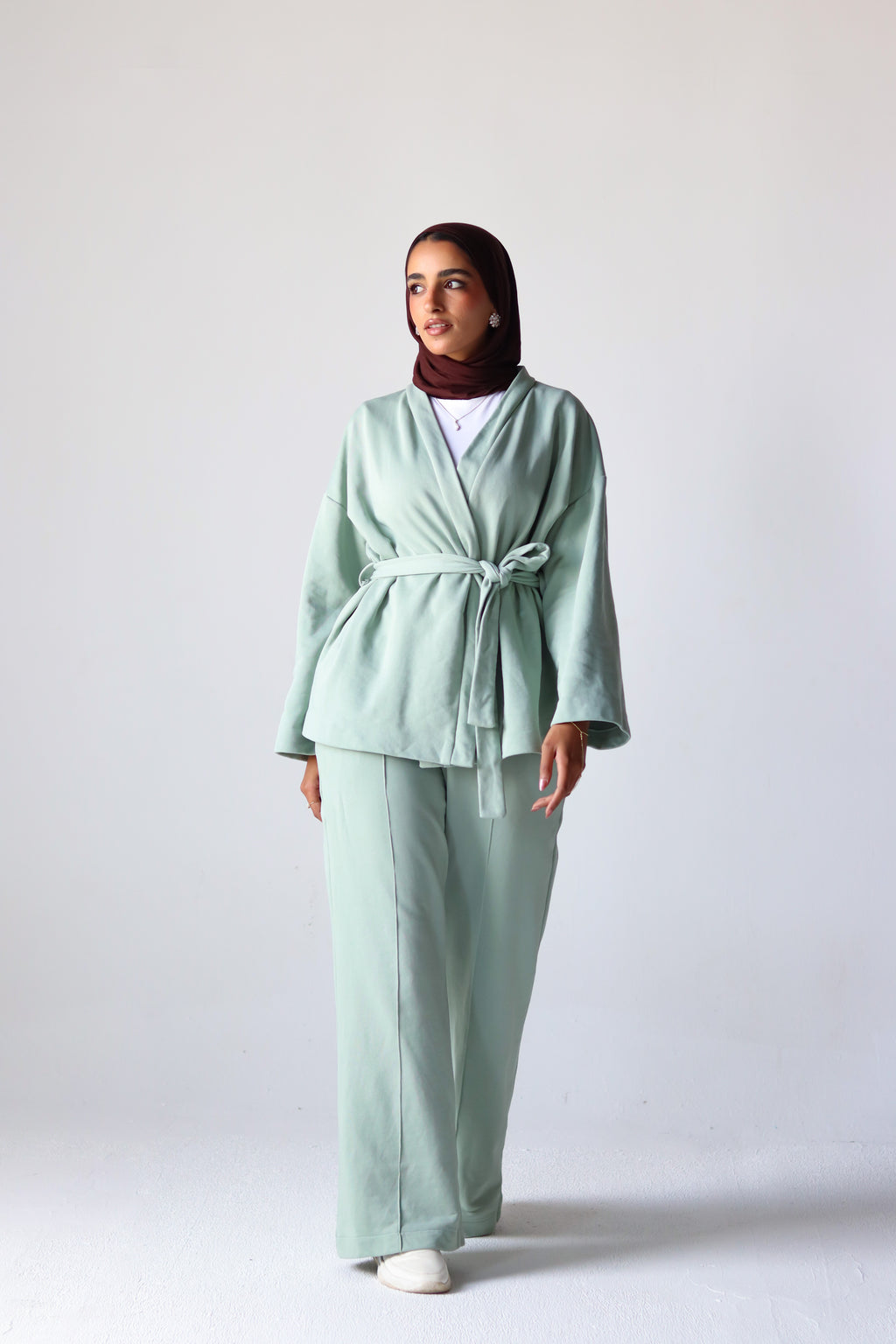 Spring Ultra Soft Cotton Wrap Set in Mint