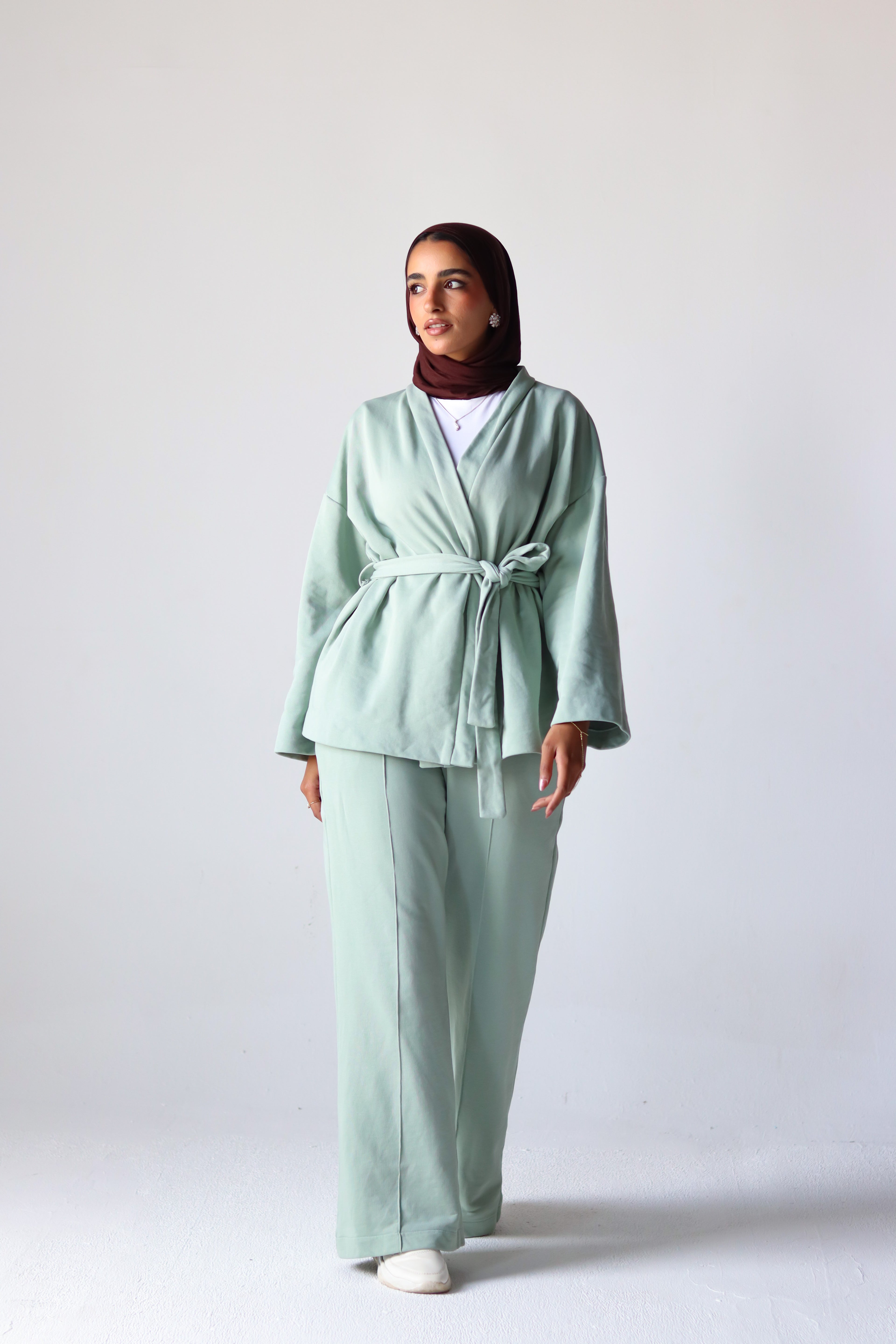 Spring Ultra Soft Cotton Wrap Set in Mint