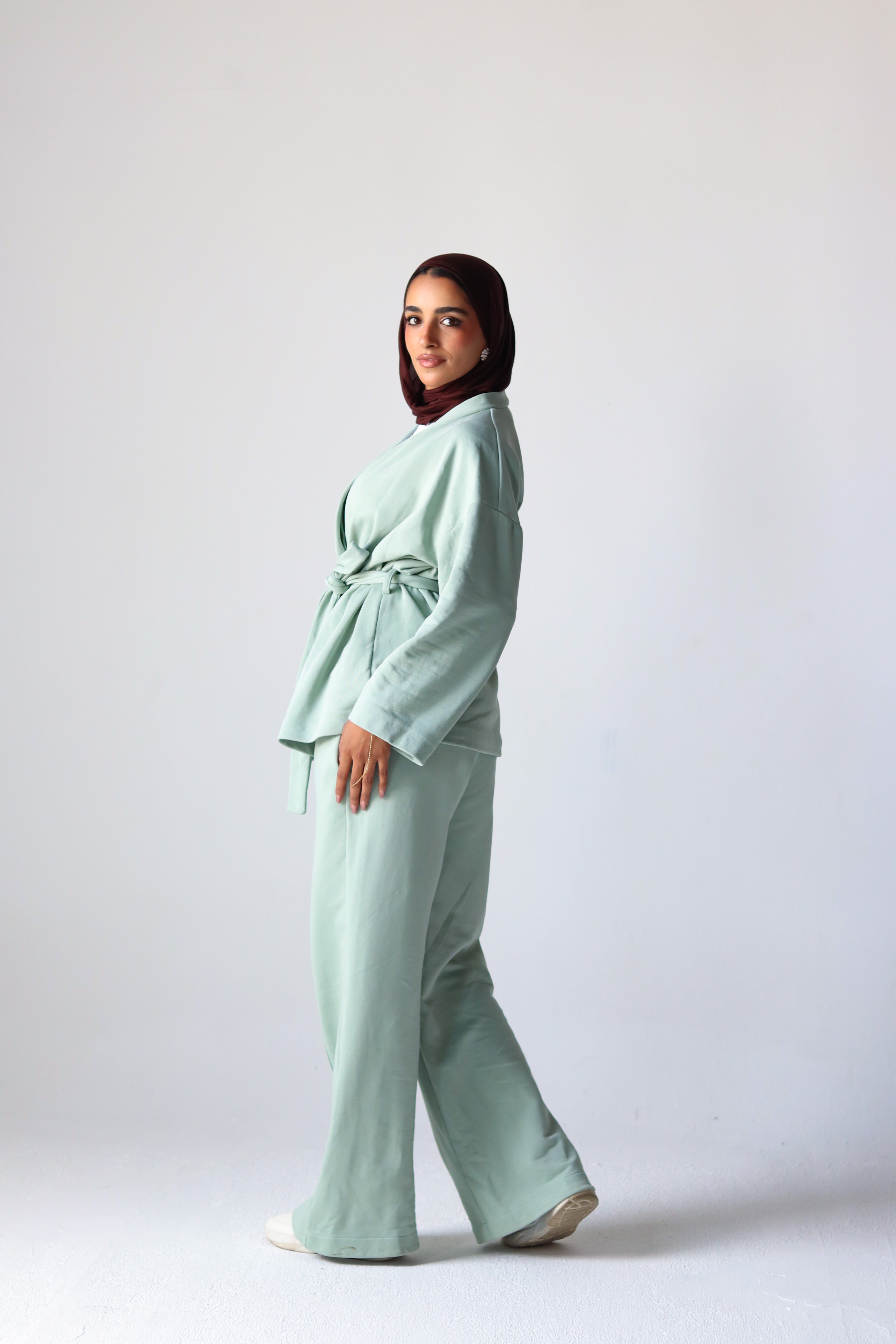 Spring Ultra Soft Cotton Wrap Set in Mint