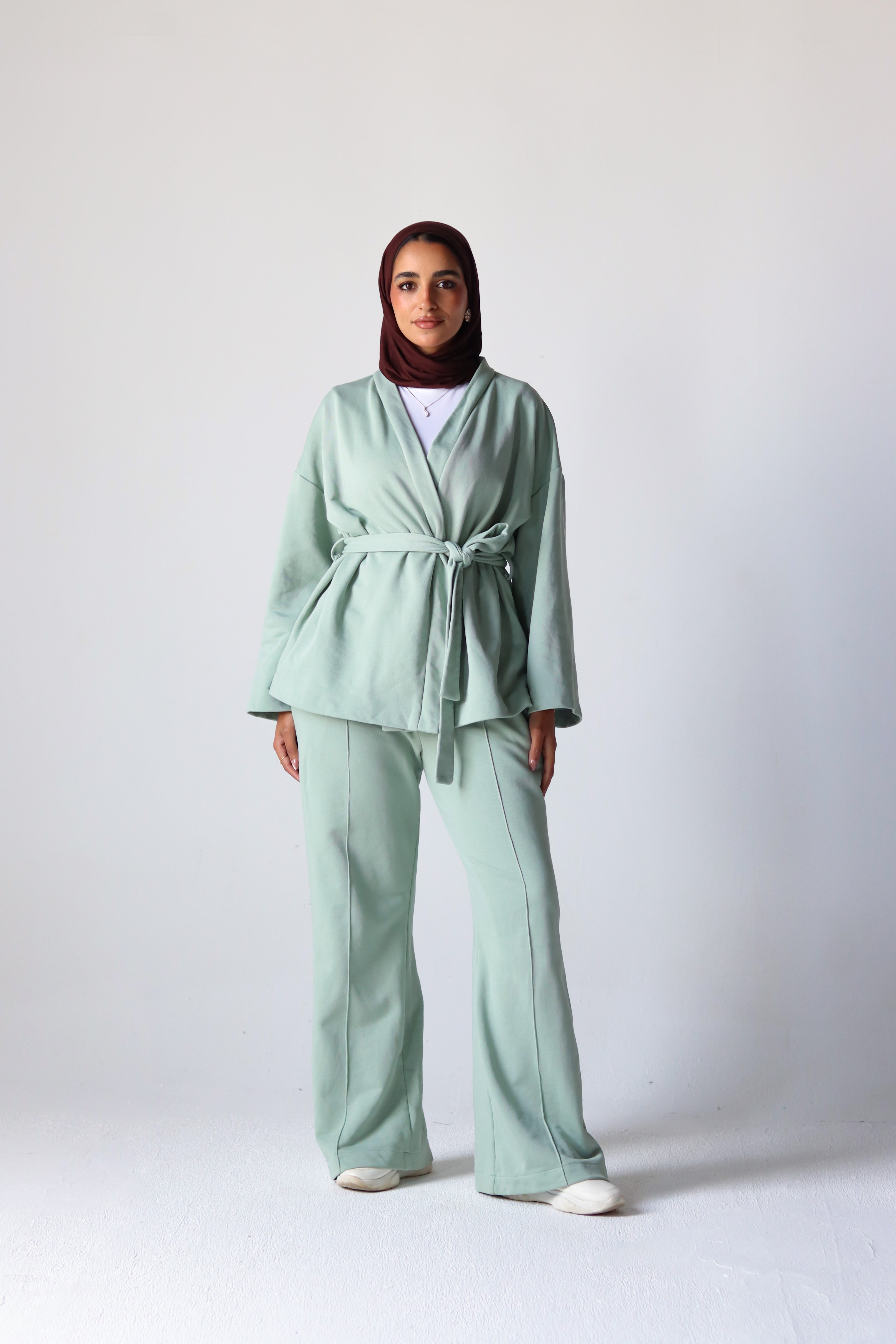 Spring Ultra Soft Cotton Wrap Set in Mint