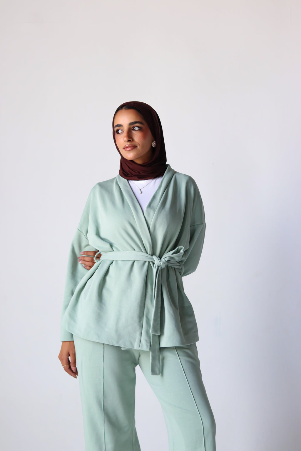 Spring Ultra Soft Cotton Wrap Set in Mint