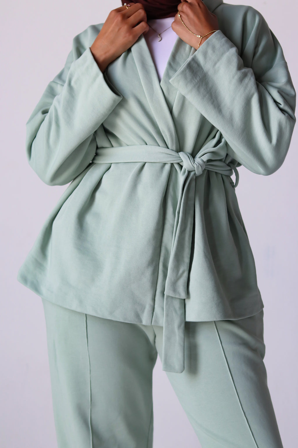 Spring Ultra Soft Cotton Wrap Set in Mint