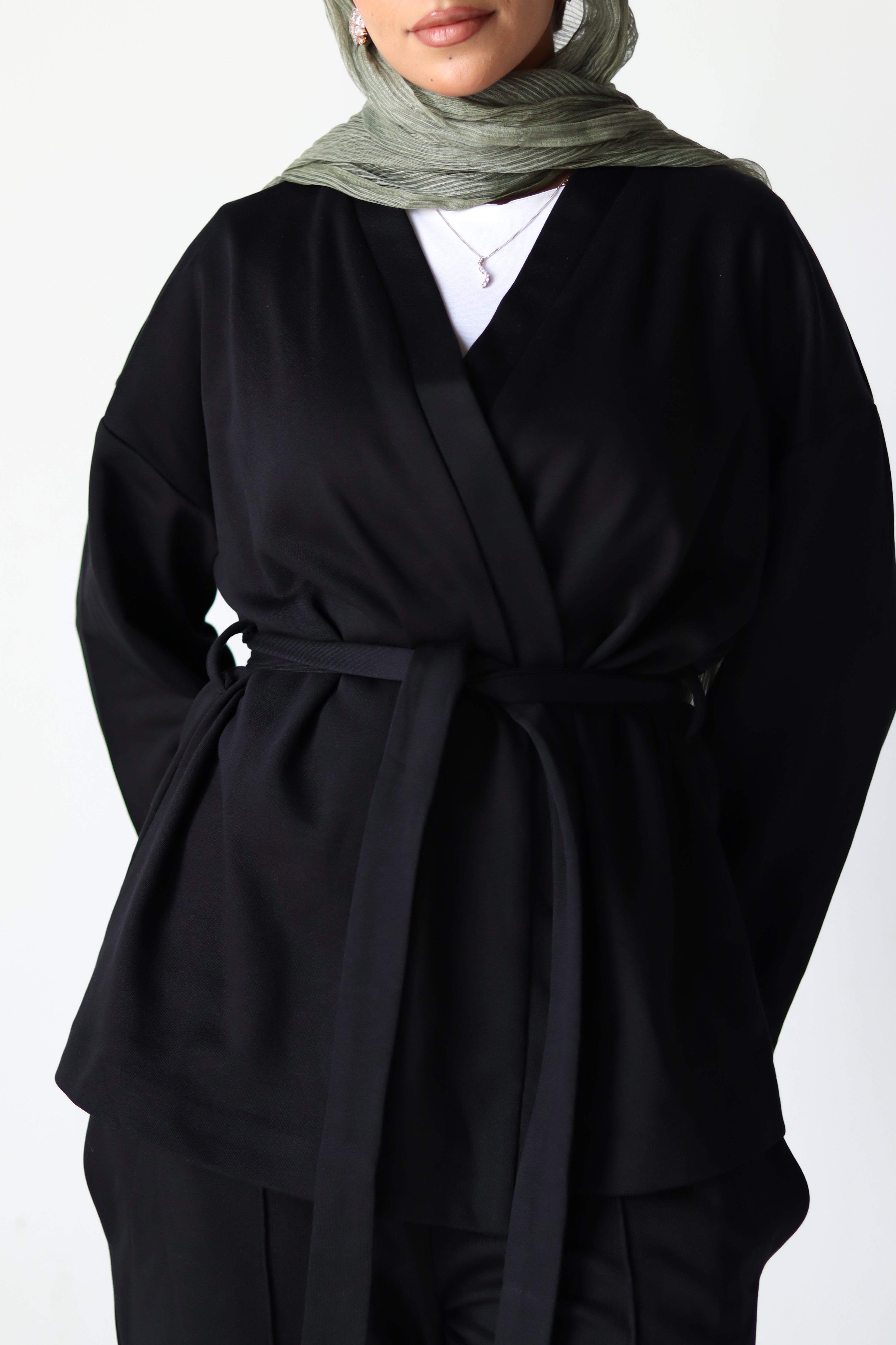 Spring Ultra Soft Cotton Wrap Set in Black