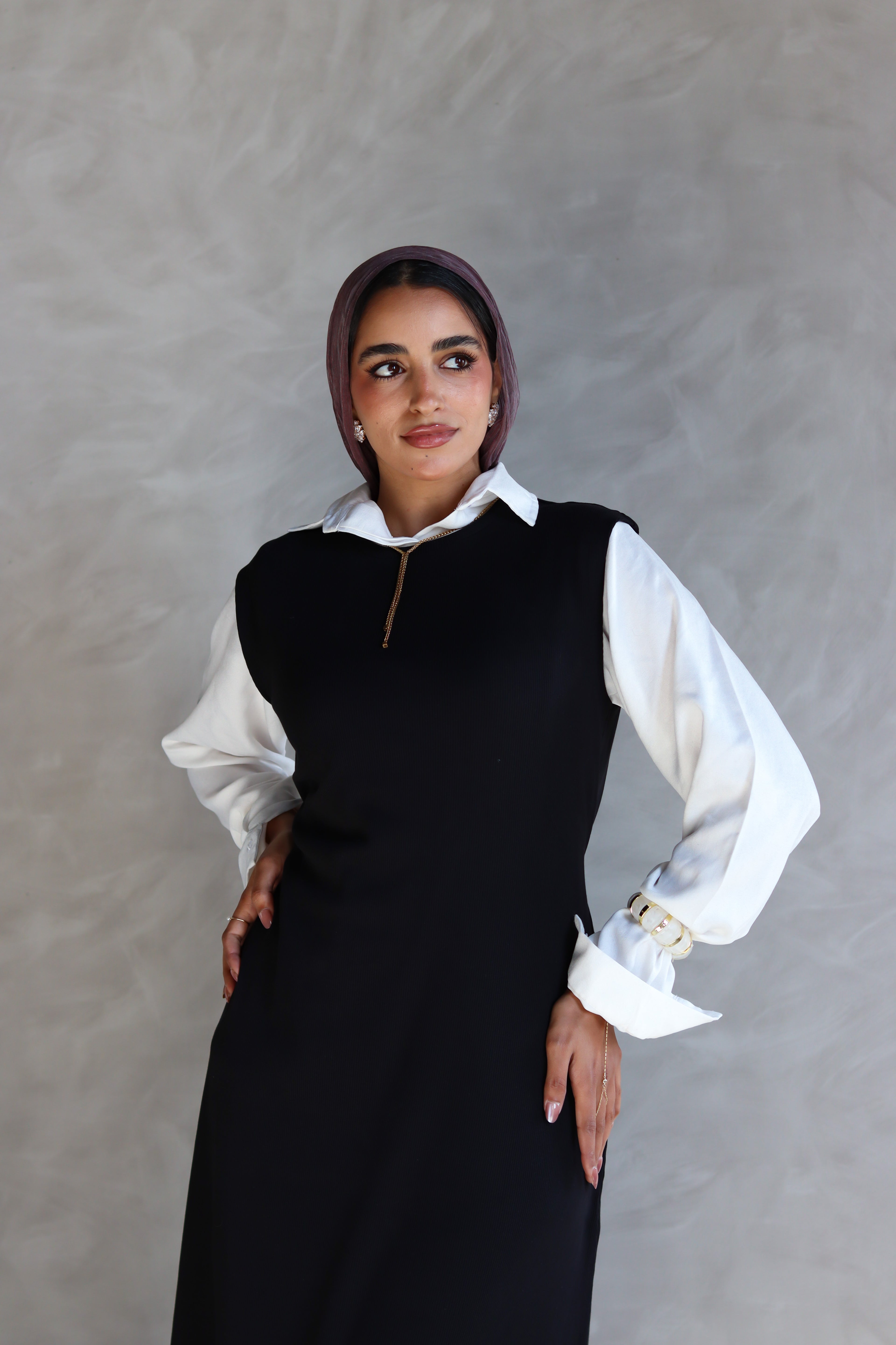 The Ribbed Basic Dress in Black