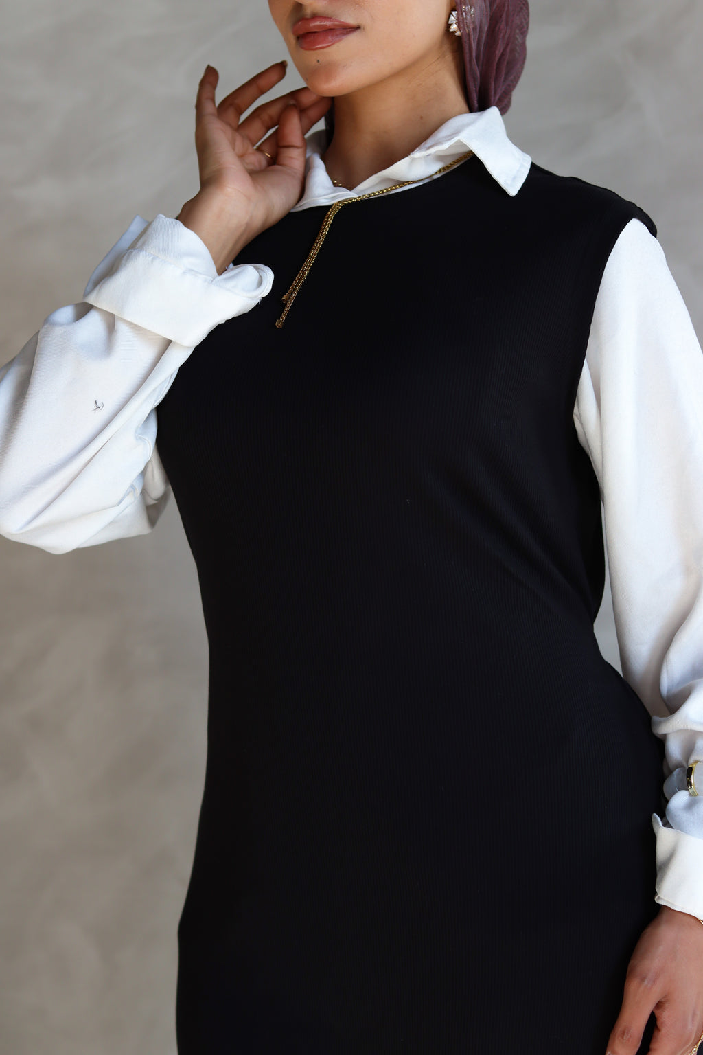 The Ribbed Basic Dress in Black