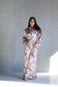 Printed Soft Lace-up Set in Marble