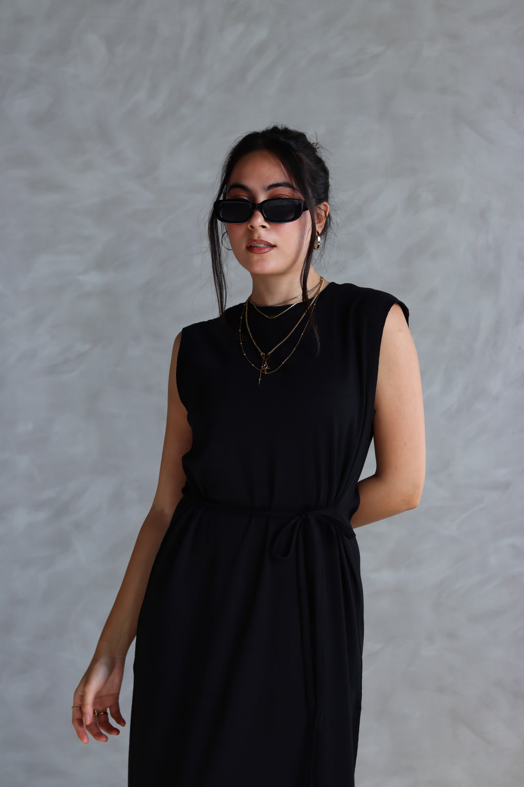 The Ribbed Basic Dress in Black