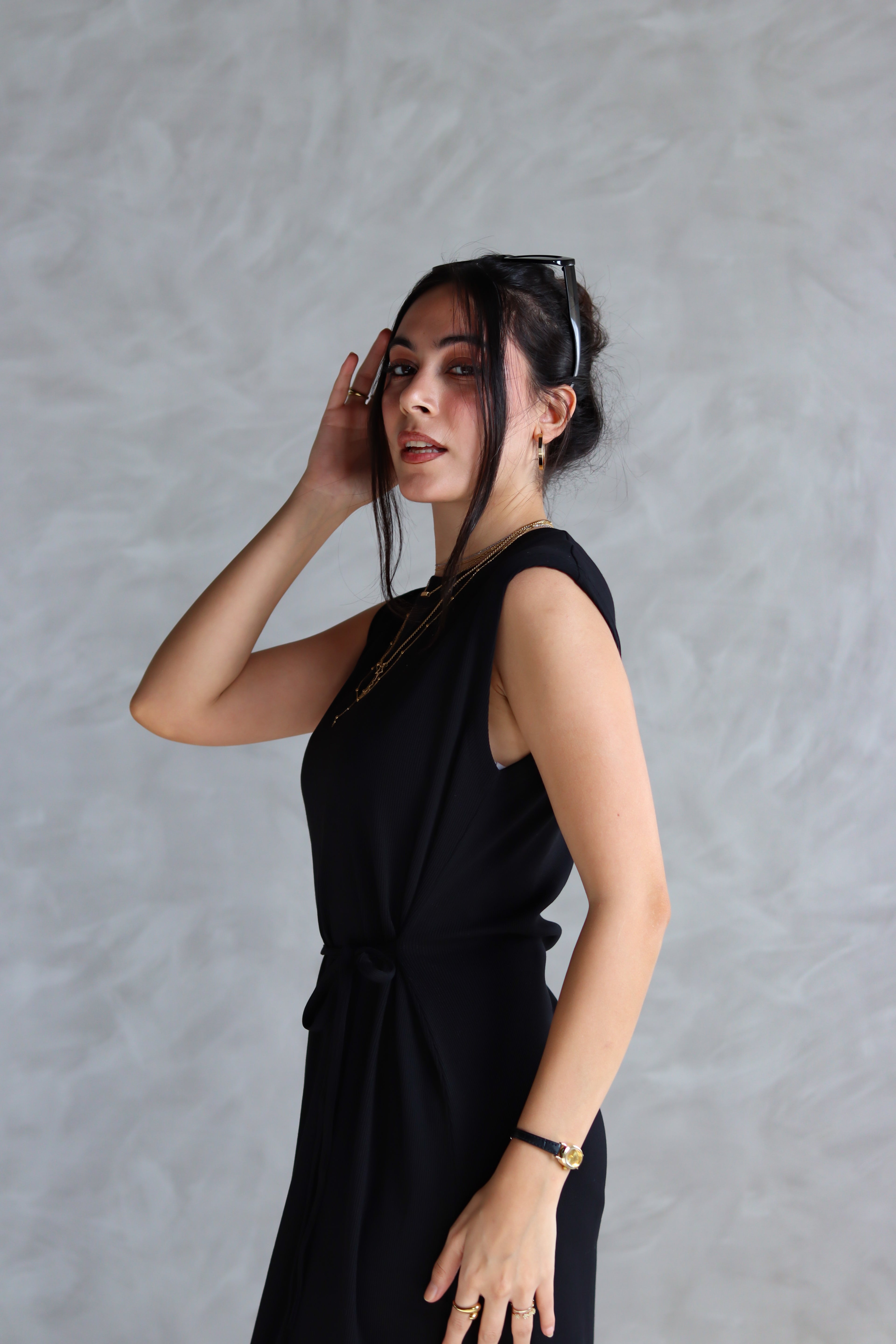 The Ribbed Basic Dress in Black