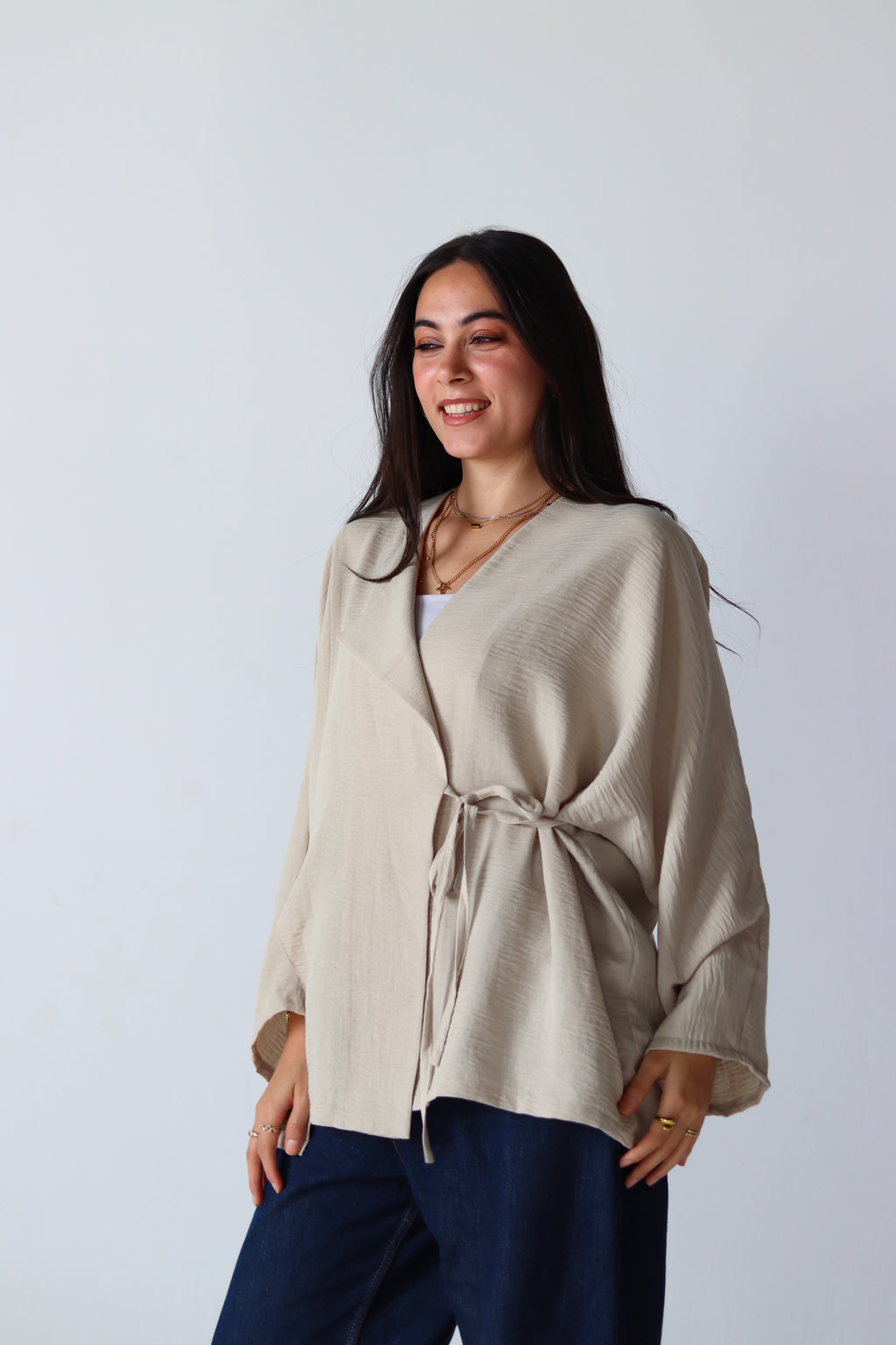 The Basic Knot Set Linen in Beige