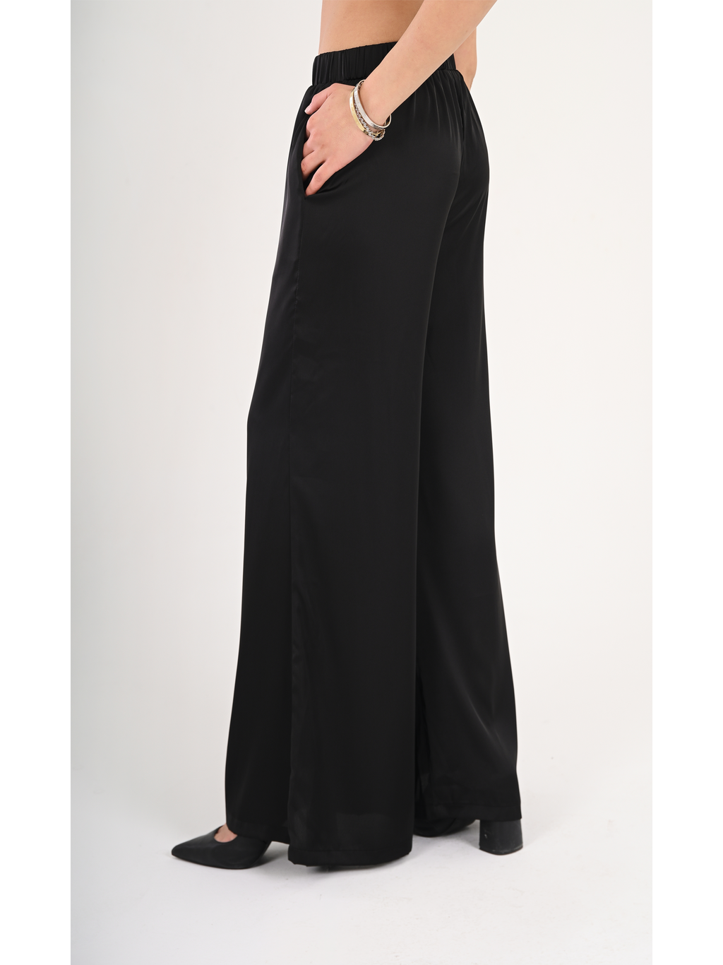 Midnight Glowy Satin Pants