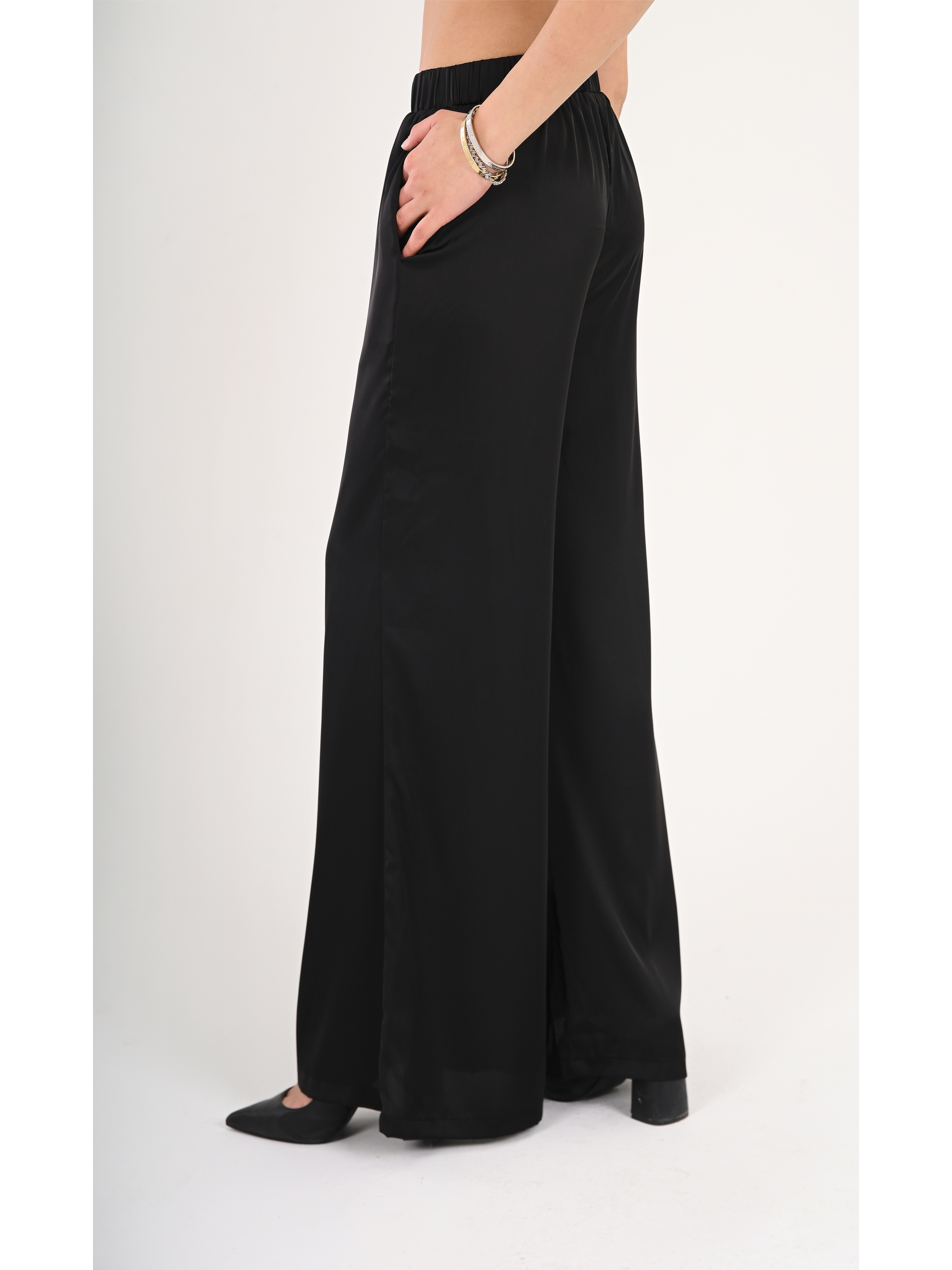 Midnight Glowy Satin Pants