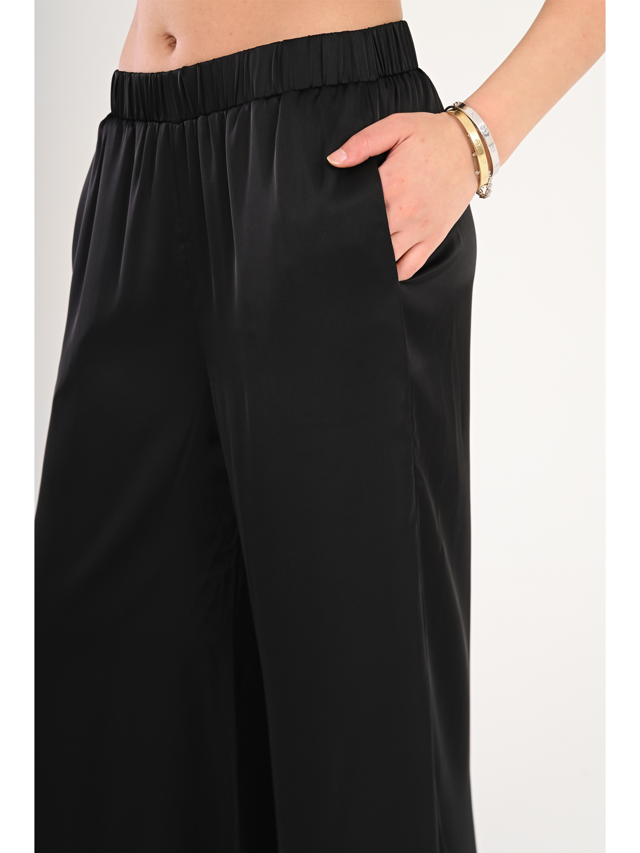 Midnight Glowy Satin Pants