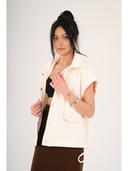 Ivory Oversized Vest