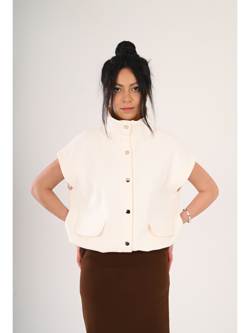 Ivory Oversized Vest