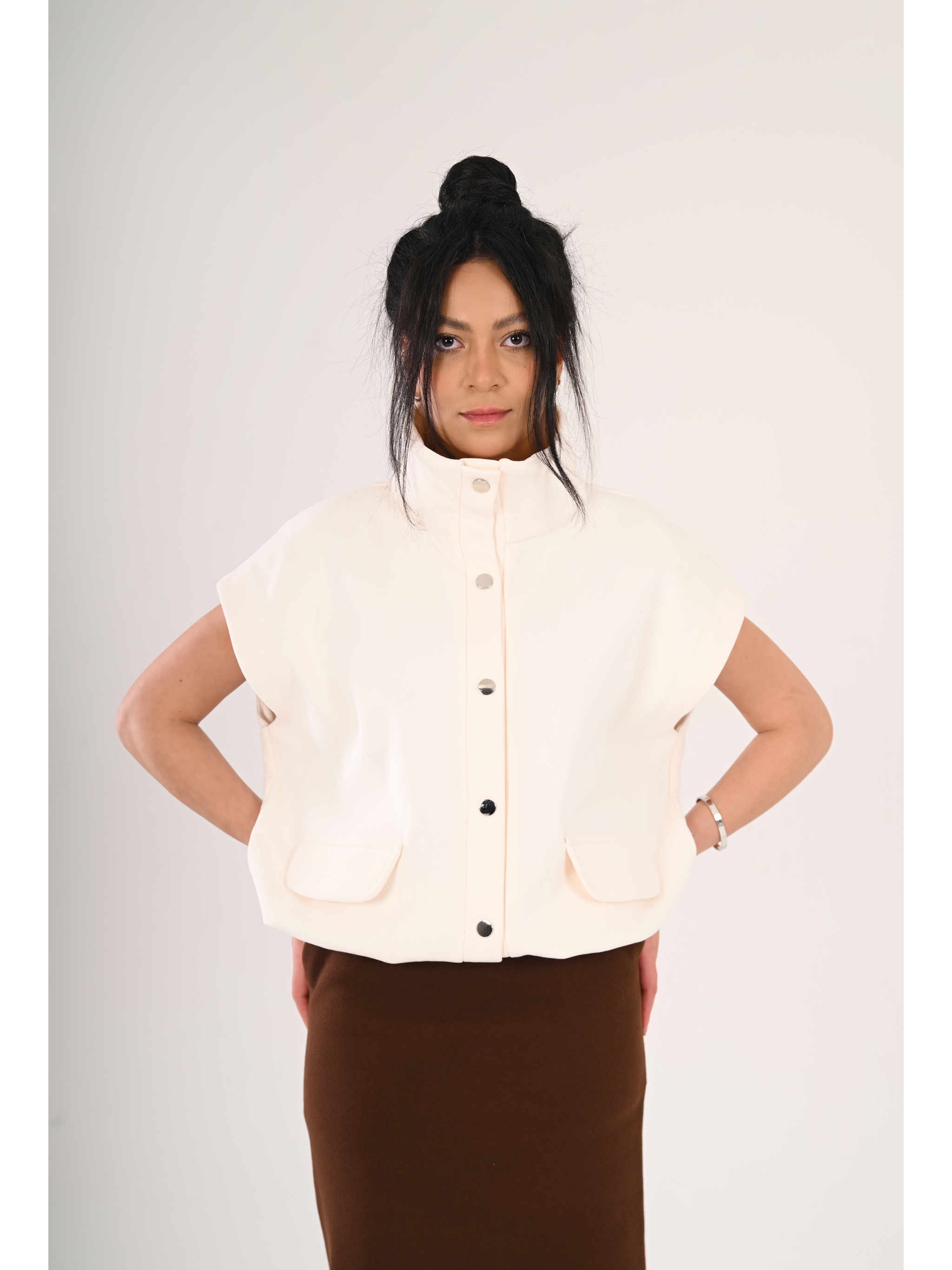 Ivory Oversized Vest