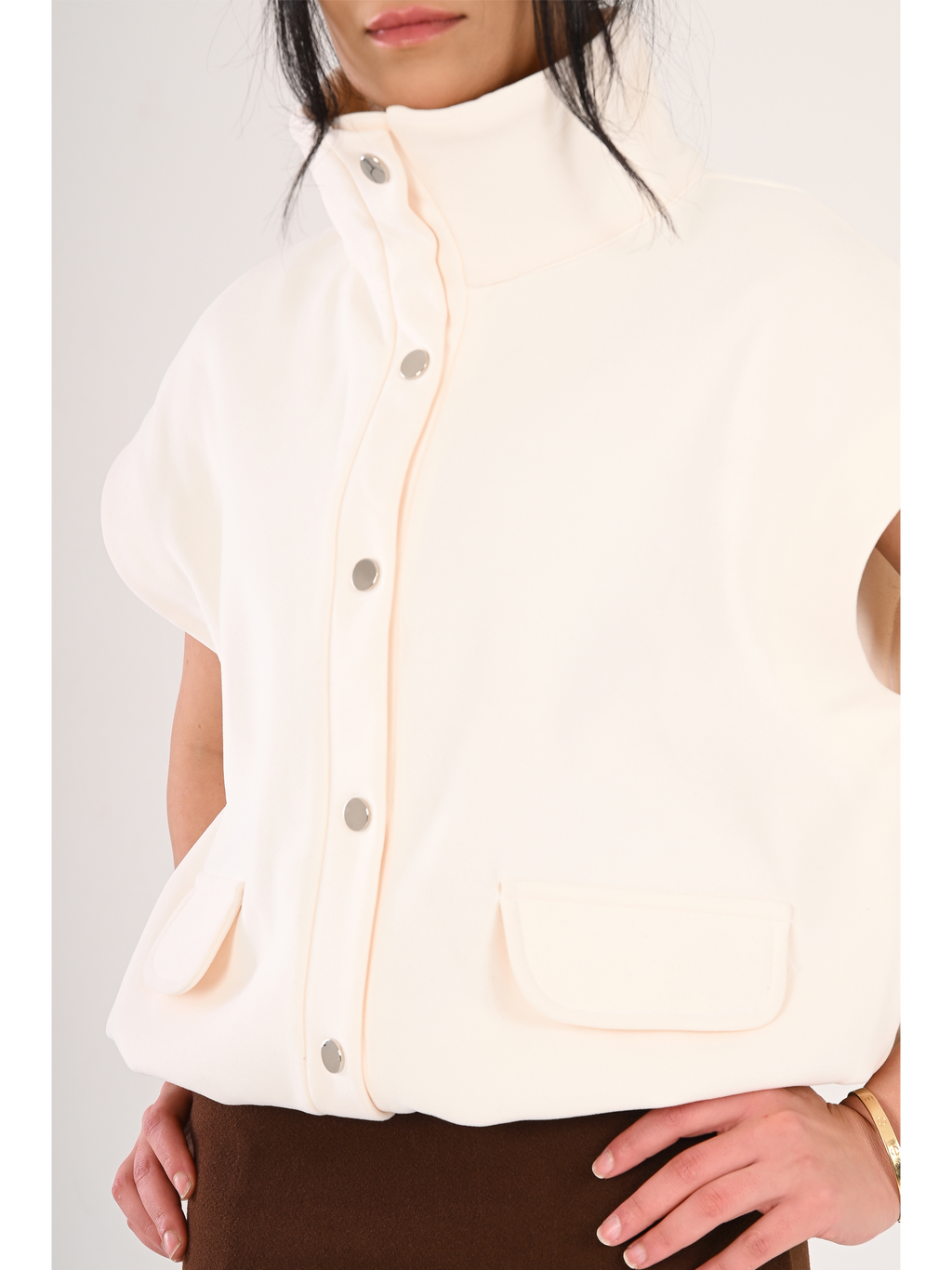 Ivory Oversized Vest