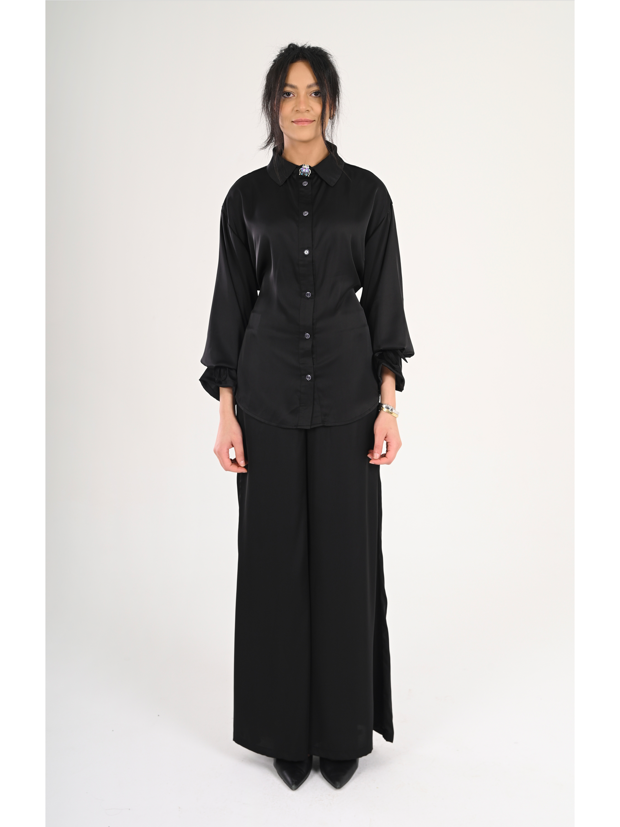 Midnight Glowy Satin Set