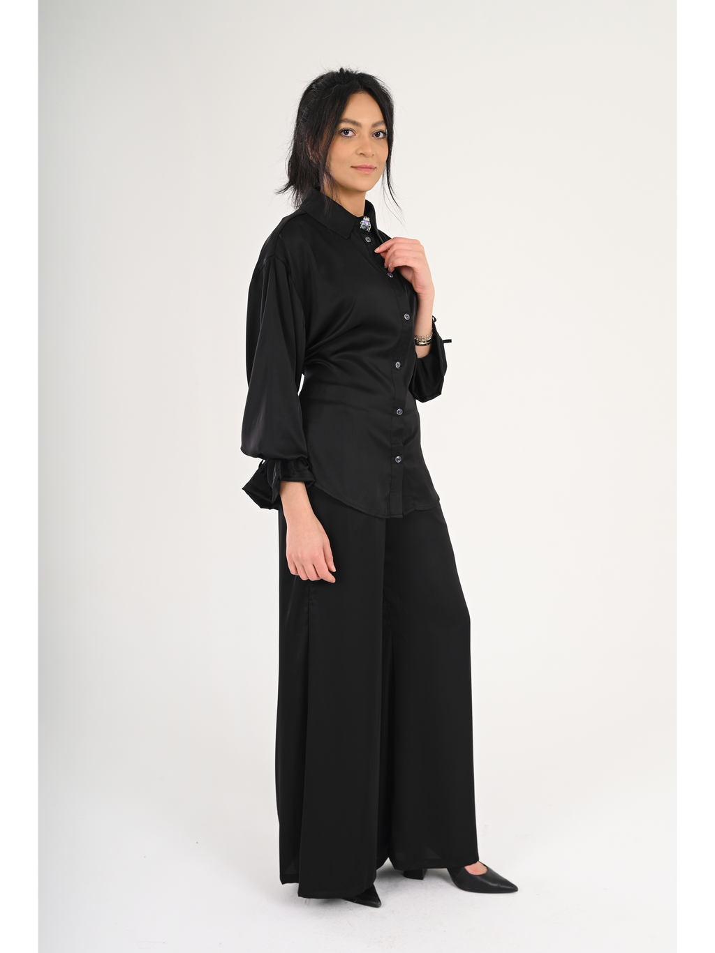 Midnight Glowy Satin Set