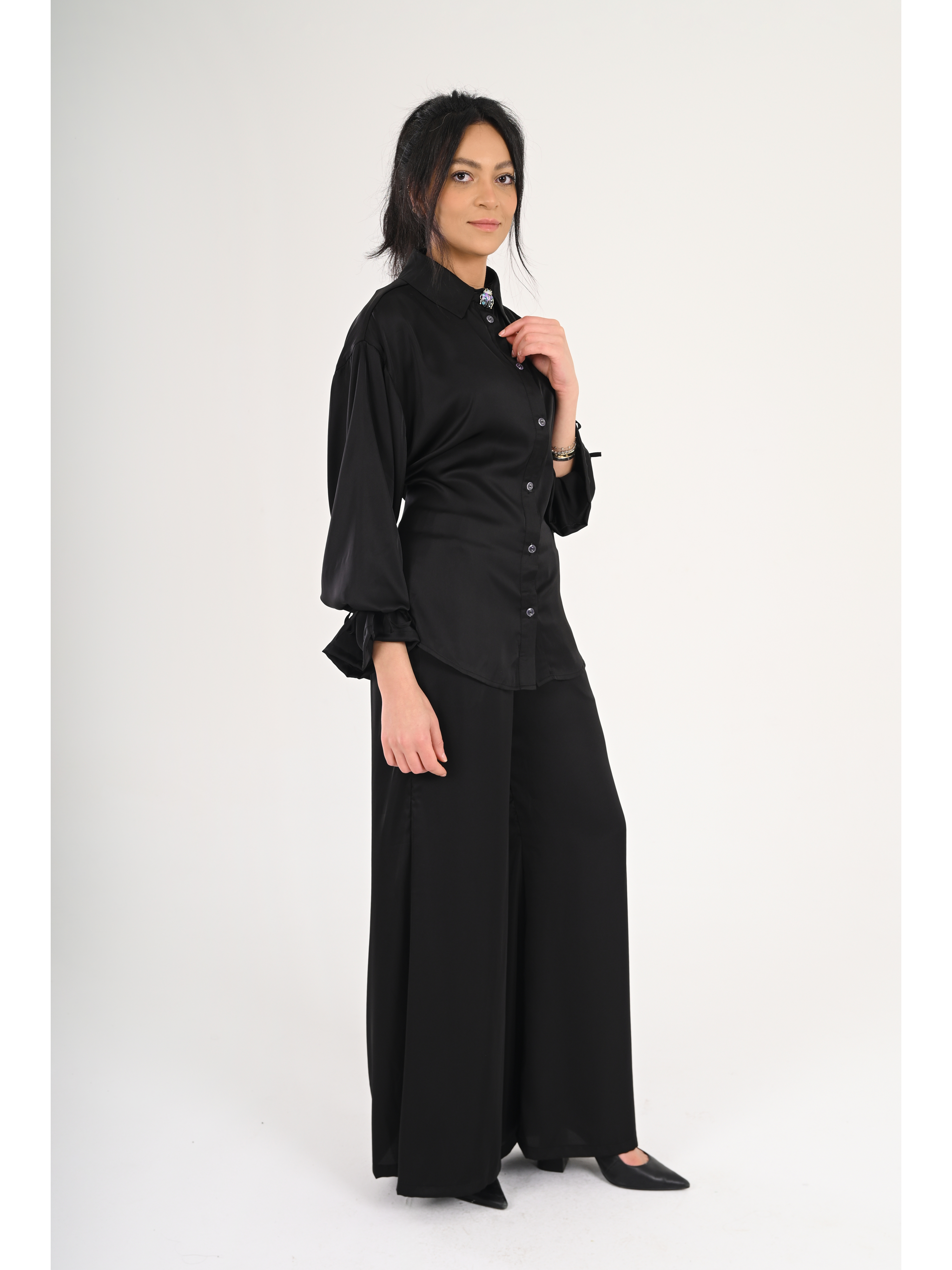 Midnight Glowy Satin Set